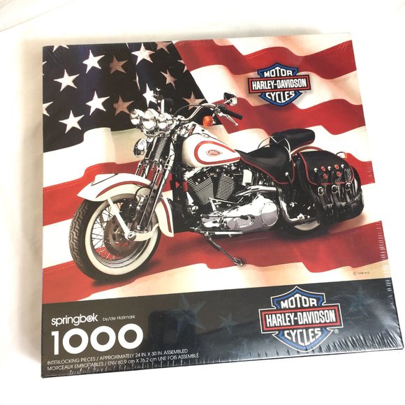 Vtg Springbok Harley Davidson Jigsaw Puzzle - Picture 1 of 9